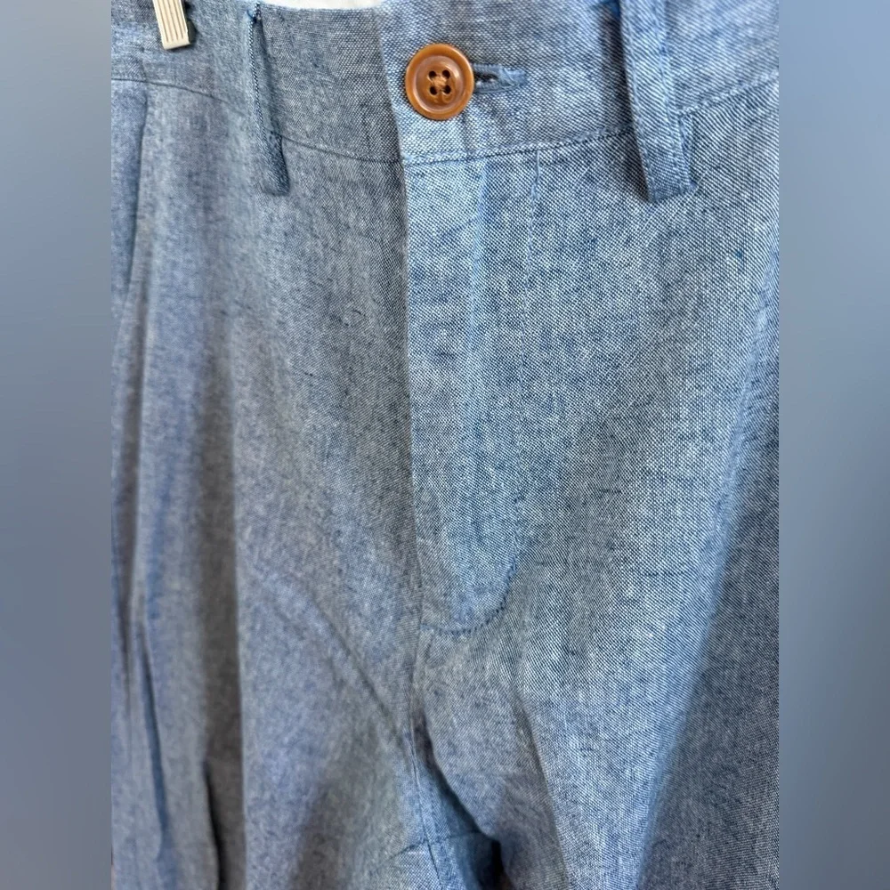 J. Crew | The Sutton | Straight-fit Linen-Cotton Blend Pant | Sky Blue | 34-32